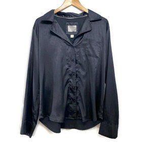 Victoria’s Secret Large Satin Shirt Black